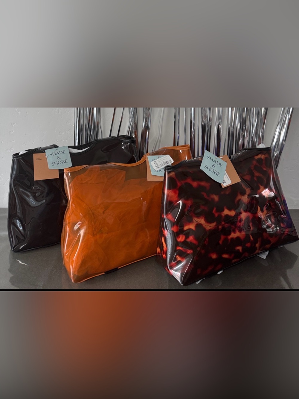 Shade & Shore Jelly Tote Bags Bundle Set Of 3. Brand New.